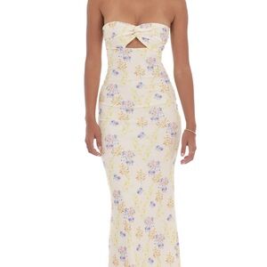 Lucy in the Sky Floral Cream Maxi Dress